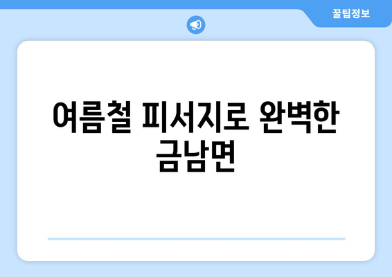 여름철 피서지로 완벽한 금남면