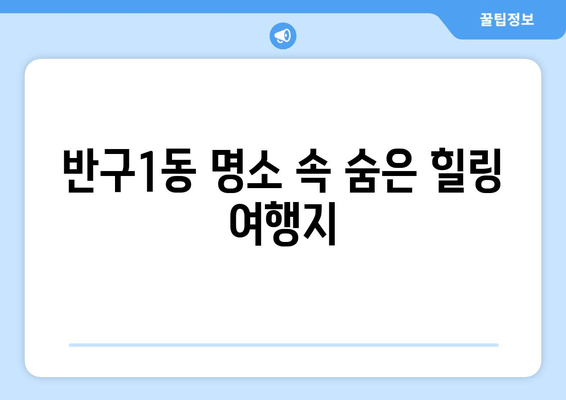 반구1동 명소 속 숨은 힐링 여행지