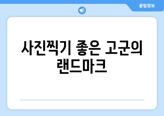 사진찍기 좋은 고군의 랜드마크