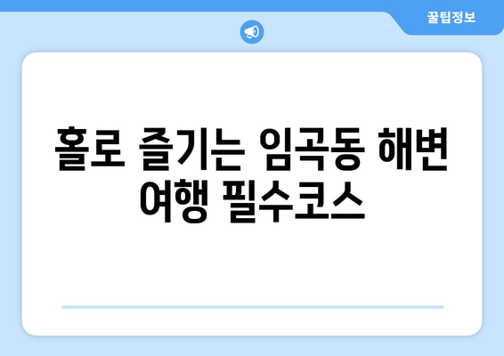 홀로 즐기는 임곡동 해변 여행 필수코스