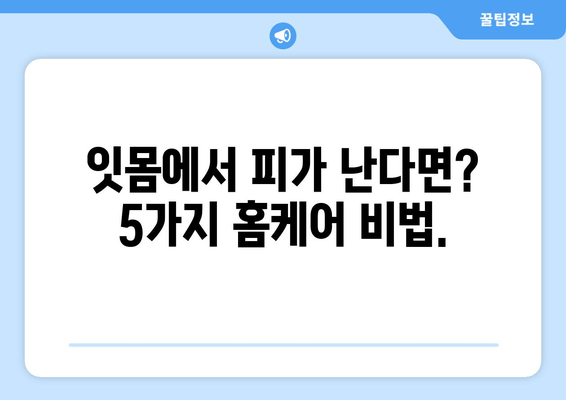 잇몸 출혈, 집에서 해결하세요! 잇몸에서 피 나는 증상 줄이는 홈케어 5가지 | 잇몸 건강, 치주염, 잇몸 관리, 천연 치료