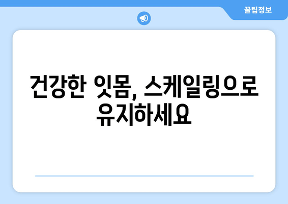 잇몸 건강을 위한 필수 단계! 스케일링이 중요한 이유 | 잇몸 질환 예방, 치주염, 잇몸 치료