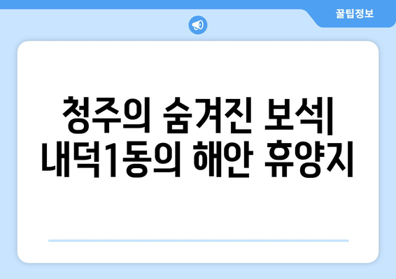 청주의 숨겨진 보석| 내덕1동의 해안 휴양지