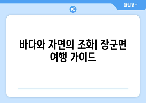 바다와 자연의 조화| 장군면 여행 가이드