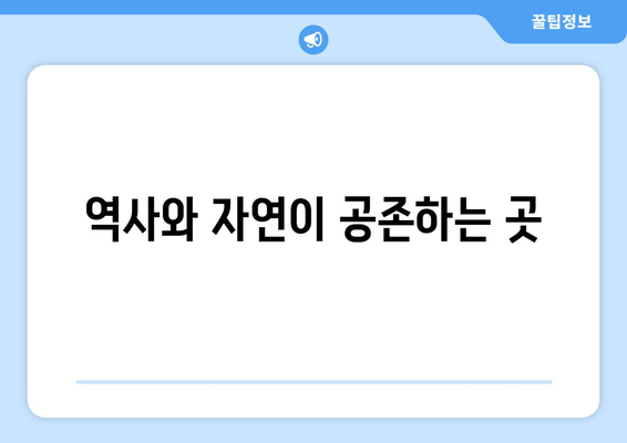 역사와 자연이 공존하는 곳