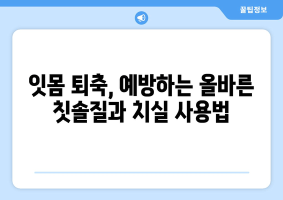 잇몸 내려앉음 멈추는 7가지 예방법| 치주 질환, 이렇게 관리하세요 | 잇몸 건강, 치주염, 잇몸 퇴축, 치과 관리