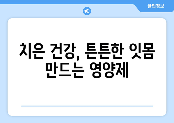건강한 치은, 영양제로 지켜내세요! | 치은 건강, 잇몸 건강, 영양제 추천, 잇몸 질환 예방