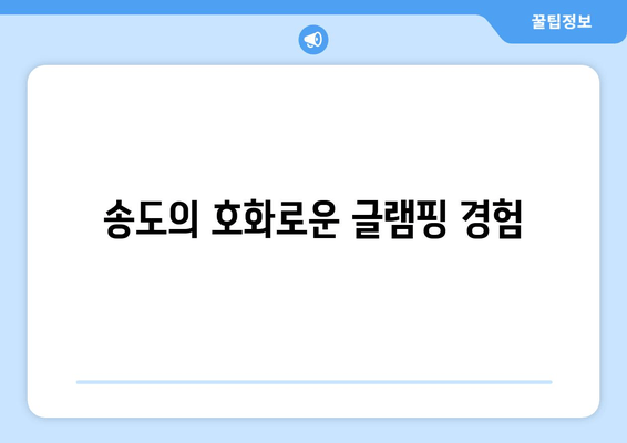 송도의 호화로운 글램핑 경험