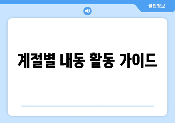 계절별 내동 활동 가이드