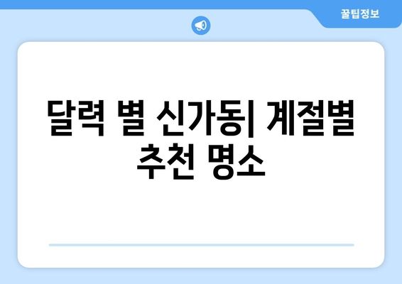 달력 별 신가동| 계절별 추천 명소