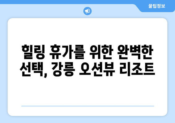 강릉 오션뷰 리조트 추천| 파인아트라벨이 선별한 베스트 5 | 강릉, 오션뷰 리조트, 추천, 파인아트라벨