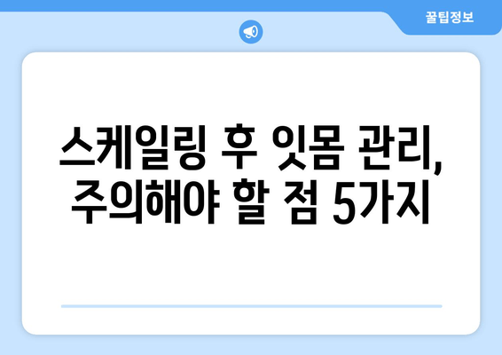 오산 스케일링 잇몸 치료, 주의해야 할 점 5가지 | 잇몸 건강, 치주 질환, 치과 선택 팁