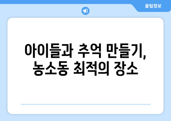 아이들과 추억 만들기, 농소동 최적의 장소