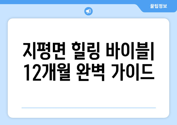 지평면 힐링 바이블| 12개월 완벽 가이드