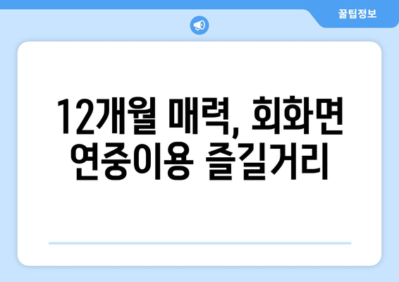 12개월 매력, 회화면 연중이용 즐길거리