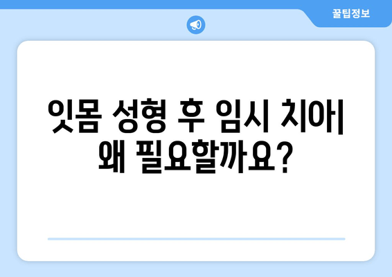 잇몸 성형 후 임시 치아로 완벽하게 회복하는 과정 | 잇몸 성형, 임시 치아, 치아 복구, 치과