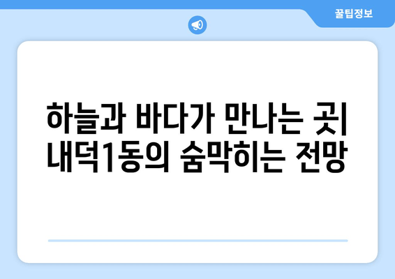 하늘과 바다가 만나는 곳| 내덕1동의 숨막히는 전망