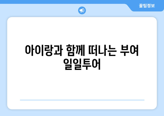 아이랑과 함께 떠나는 부여 일일투어