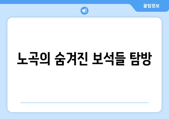 노곡의 숨겨진 보석들 탐방