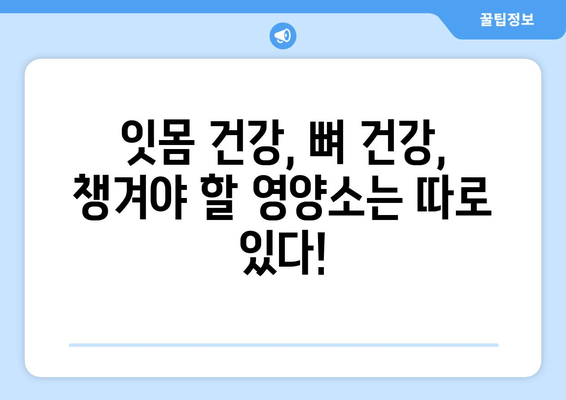 잇몸 뼈 강화 영양제| 건강한 잇몸을 위한 5가지 필수 영양소 | 잇몸 건강, 뼈 건강, 영양제 추천, 잇몸 뼈 강화