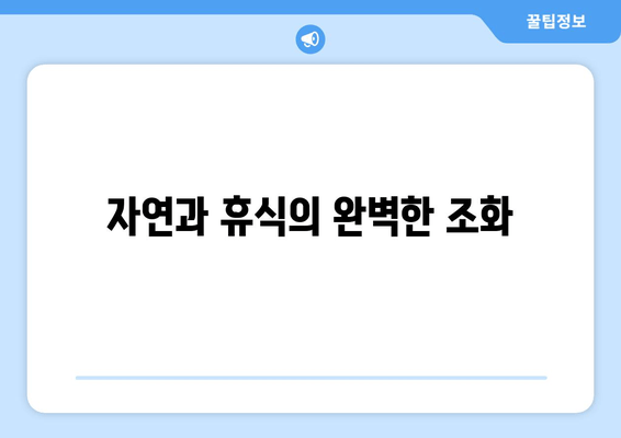 자연과 휴식의 완벽한 조화