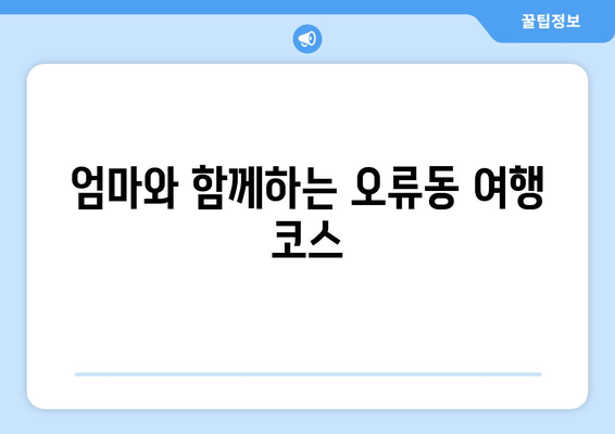 엄마와 함께하는 오류동 여행 코스