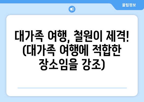 대가족 여행, 철원이 제격! (대가족 여행에 적합한 장소임을 강조)