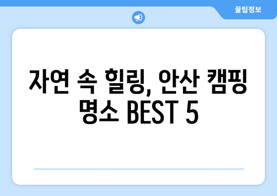 안산 여행 필수 코스! 캠핑장 & 관광 명소 완벽 가이드 | 안산 가볼만한 곳, 안산 캠핑, 안산 여행 추천