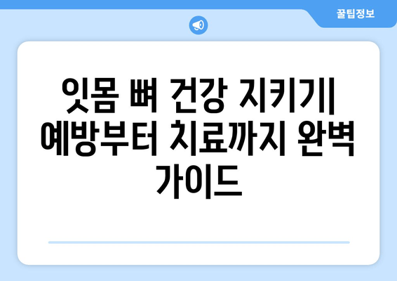 잇몸 뼈 건강 지키기| 예방부터 치료까지 완벽 가이드 | 잇몸 뼈, 잇몸 질환, 치주 질환, 치과 건강