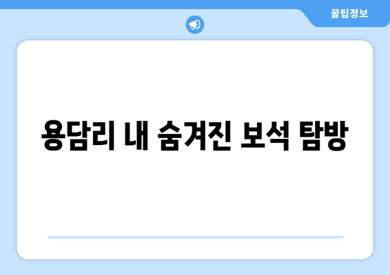 용담리 내 숨겨진 보석 탐방