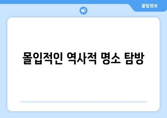 몰입적인 역사적 명소 탐방