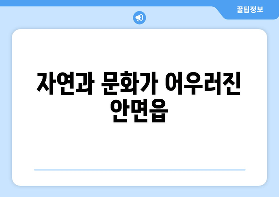 자연과 문화가 어우러진 안면읍