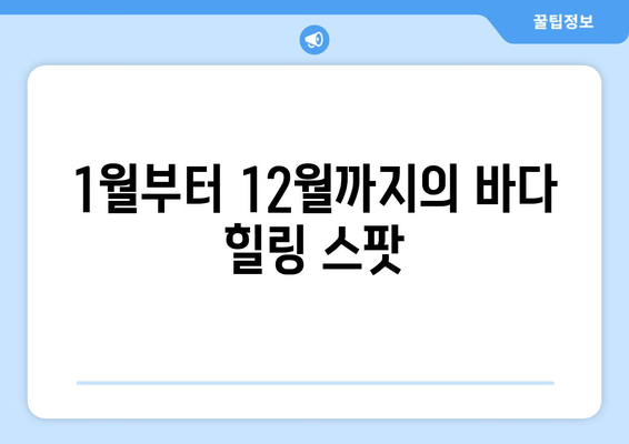 1월부터 12월까지의 바다 힐링 스팟