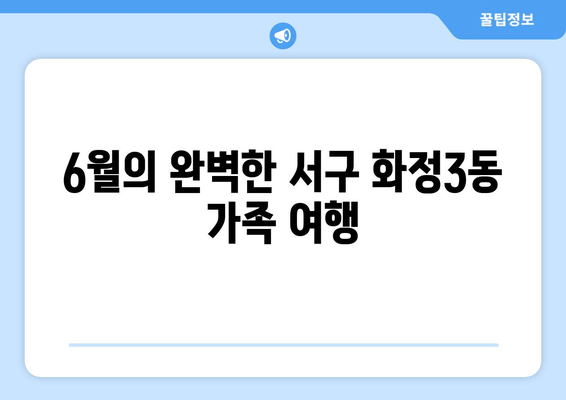 6월의 완벽한 서구 화정3동 가족 여행