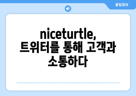 niceturtle 트위터를 활용한 브랜드 메시지 전달 전략 | 트위터 마케팅, 브랜드 인지도, 소셜 미디어