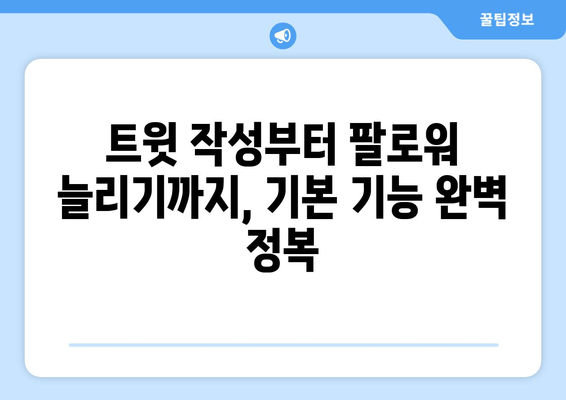 트위터 궁금증 해소| 모든 것을 알려드립니다 |  초보자를 위한 완벽 가이드