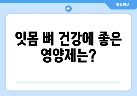 잇몸 뼈 건강 지키는 영양제와 식단 가이드 | 잇몸 건강, 영양, 식단, 뼈 건강, 건강 관리