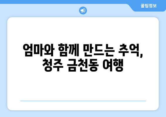 엄마와 함께 만드는 추억, 청주 금천동 여행