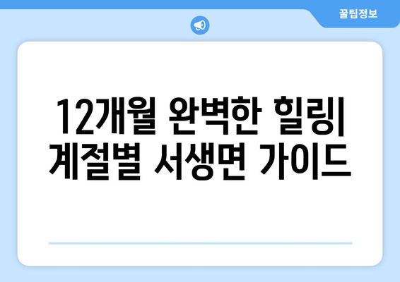 12개월 완벽한 힐링| 계절별 서생면 가이드