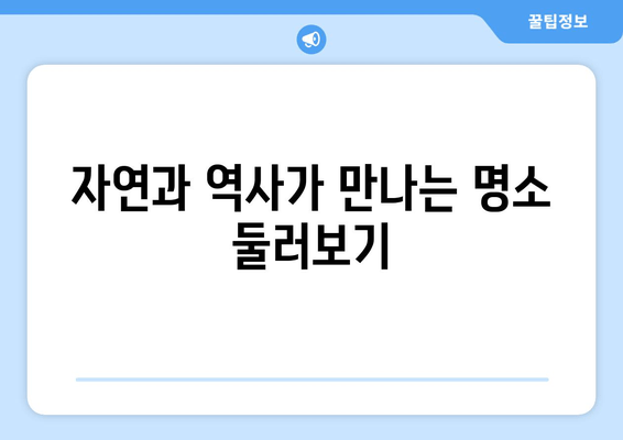 자연과 역사가 만나는 명소 둘러보기