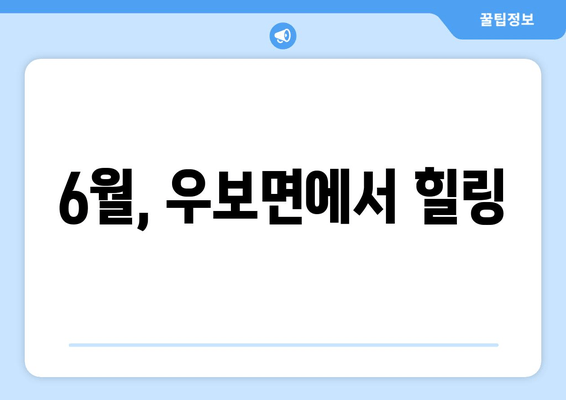 6월, 우보면에서 힐링