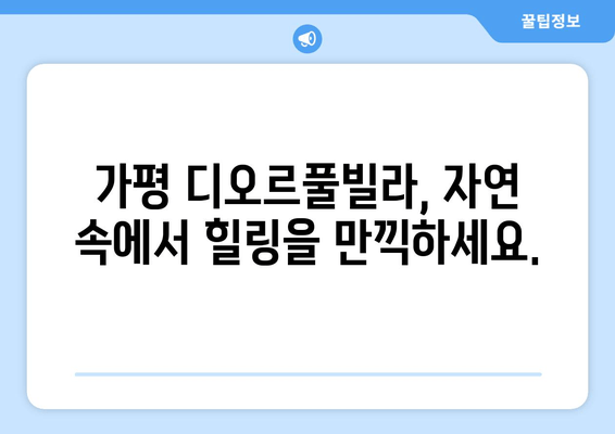 가평 디오르풀빌라 | 개인 수영장과 고급 숙박으로 잊지 못할 휴식을 선물하세요