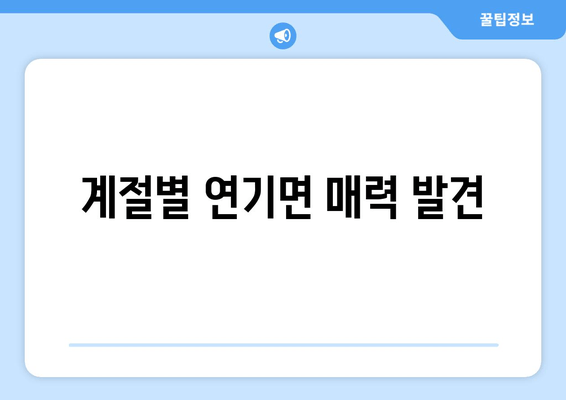 계절별 연기면 매력 발견