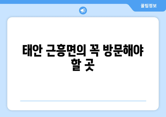 태안 근흥면의 꼭 방문해야 할 곳