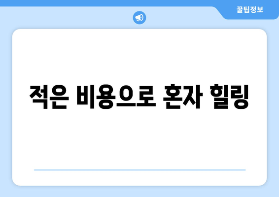 적은 비용으로 혼자 힐링