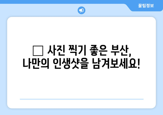 부산 현지인 추천! 인생샷 보장하는 📸 사진 명소 5곳 | 부산 여행, 인생샷, 사진 촬영, 가볼만한 곳