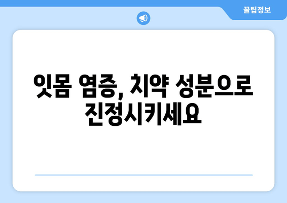 잇몸 염증 완화를 위한 치약과 영양제 성분 가이드 | 잇몸 건강, 염증 치료, 잇몸 치약 추천, 영양제 정보