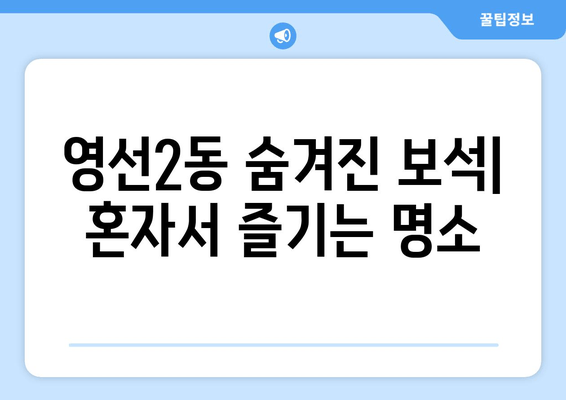 영선2동 숨겨진 보석| 혼자서 즐기는 명소