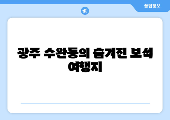 광주 수완동의 숨겨진 보석 여행지