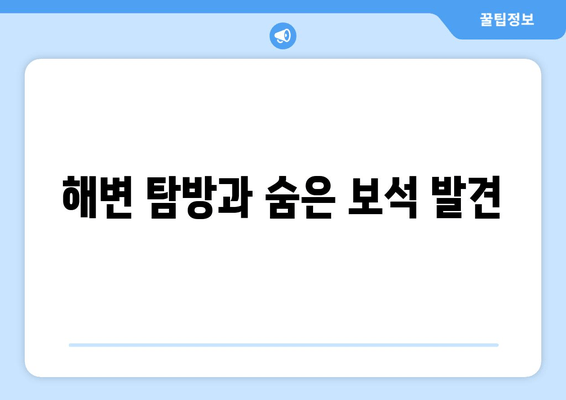 해변 탐방과 숨은 보석 발견